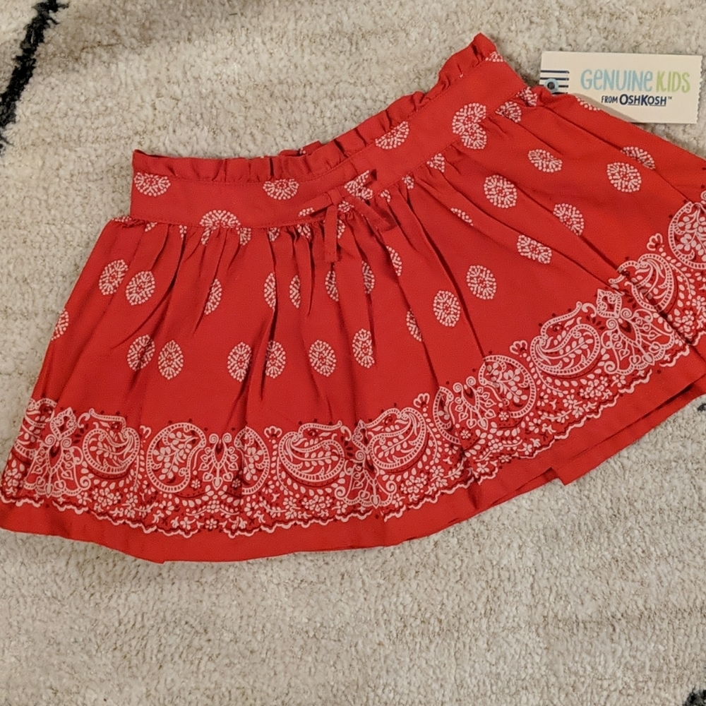 Oshkosh New Bandana Cotton Skirt Apple Orchard Fun
